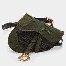 Dior — Dior Saddle Dark Embroidered Camouflage Belt — Handbag — resale