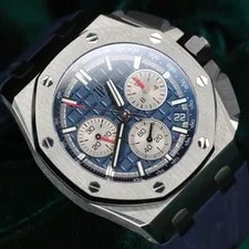 Audemars Piguet — Audemars Piguet Royal Oak Offshore Blue Dial Blue Strap Full SET 26420TI — Watch — resale