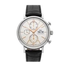 IWC — IWC Portofino Chronograph Steel Auto 42mm Silver Dial Strap IW3910-31 — Watch — resale