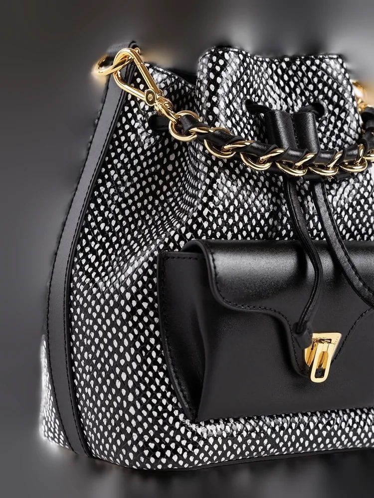 Coccinelle — Coccinelle Elaphe-Printed Calf Split — — Handbag — resale