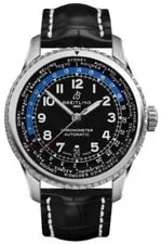Breitling — Breitling Aviator 8 B35 Unitime Black Dial Stainless Steel AB3521 — Watch — resale