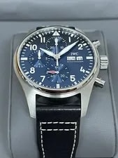 IWC — IWC Pilot Automatic Chronograph Steel Blue Leather 41mm IW388101 — Watch — resale