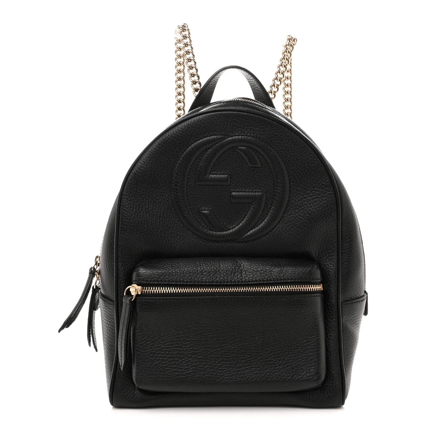 Gucci — Pebbled Soho Chain Backpack — Handbag — resale