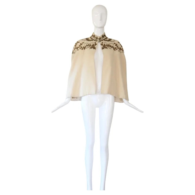 1940s Embroidery Beaded Cape Soutache UK 8-12 US 4-8 — Clothing — resale