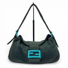 Fendi — Fendi Mamma Baguette Dark Cotton — Handbag — resale