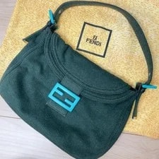 Fendi — Fendi Mamma Baguette Cotton Dark Auth — Handbag — resale