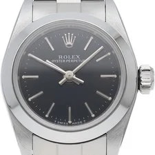 Rolex — Rolex Oyster Perpetual 67180(U) Stainless Steel WomenWatch Blac... — Watch — resale