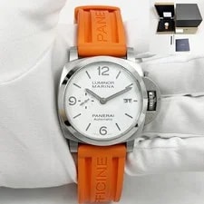 Panerai — Panerai Luminor Marina PAM01314 44MM White Stainless Steel Box Paper — Watch — resale