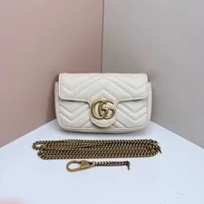 Gucci — Gucci GG Marmont Mini Chevron Quilt — Handbag — resale