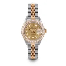 Rolex — Rolex TT Datejust Champagne Diamond Dial Diamond Bezel Jubilee Band — Watch — resale
