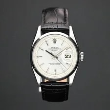 Rolex — Rolex Datejust 36mm Silver Dial Leather Strap 1601 1970 — Watch — resale