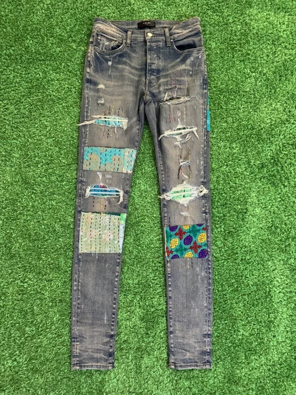 Amiri Quilted Patch Denim — Designer Shoe — resale