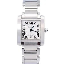 Cartier — Cartier Tank Française Stainless Steel 28mm White Dial Ref# W51002Q3 — Watch — resale