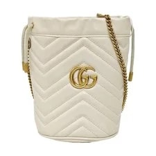 Gucci — Gucci GG Marmont Drawstring Bucket Crossbody Auth — Handbag — resale