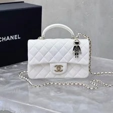 Chanel — Chanel CF Grand Flap Light Hardware Lion Charm Chip — Handbag — resale