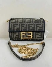Fendi — Fendi Baguette Mini Monogram Chain Crossbody — Handbag — resale