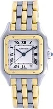 Cartier — Cartier Panthere W25028B6 18k & Stainless Steel White Dial 27mm Quartz — Watch — resale