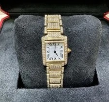 Cartier — Cartier Tank Francaise 18K Yellow Gold Diamond — Watch — resale