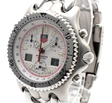 Tag Heuer — TAG Heuer S/el S29.006M White Chronograph Quartz 200M From Japan — Watch — resale