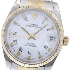 Tudor — Tudor Prince Oyster Date 72033 YG Bezel 10P Diamond Automatic Boy's Watch_957066 — Watch — resale