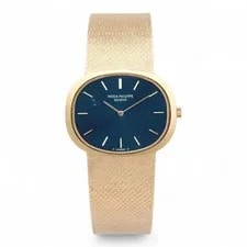 Patek Philippe — Patek Philippe Ellipse 18k Yellow Gold Blue Dial Manual Wind 3583 — Watch — resale