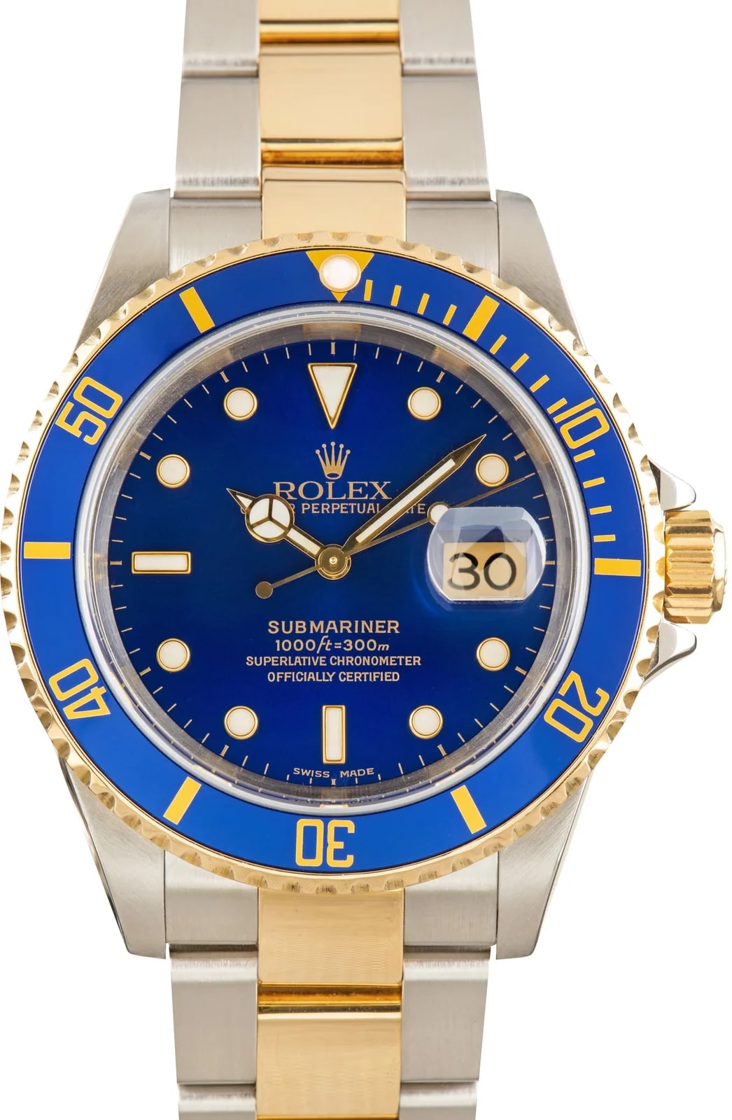 Rolex — Steel & 18k Yellow Gold Rolex Submariner Ref 16613T Bluesy — Watch — resale