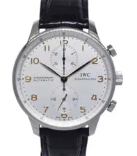 IWC — IWC Portuguese Chronograph 3714 Steel Silver Dial 41mm Automatic IW3714 — Watch — resale