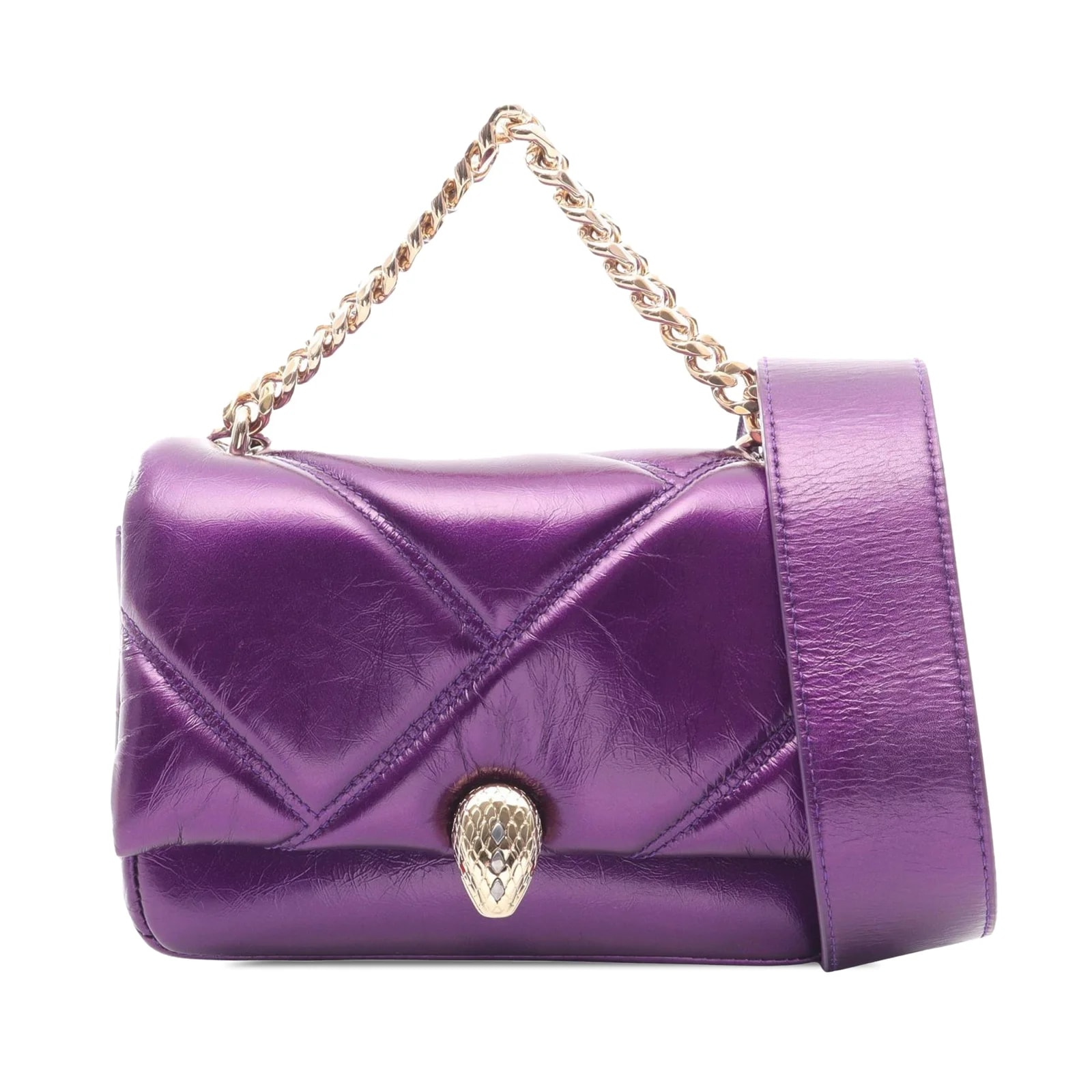 Bvlgari — Mini Metallic Serpenti Cabochon Satchel — Handbag — resale