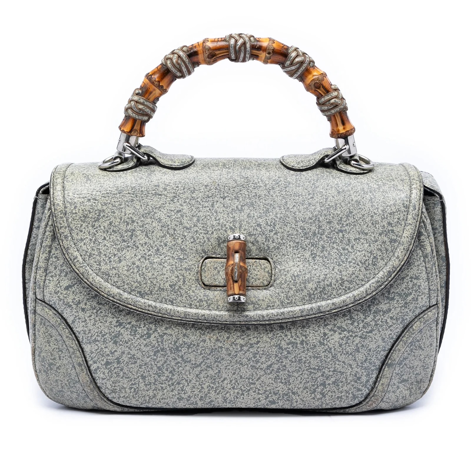Gucci — Large Speckled New Bamboo Top Handle — Handbag — resale