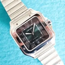 Cartier — Cartier Santos WSSA0062 Automatic Green Dial Large 39.8 X 47.5MM Box Papers — Watch — resale