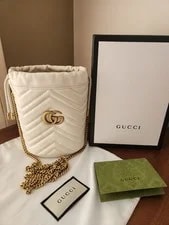 Gucci — Authentic Gucci GG Marmont Mini Matelasse Bucket Crossbody — Handbag — resale