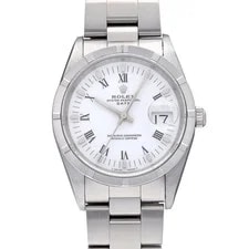 Rolex — Rolex Oyster Perpetual Date 15210 34mm Stainless Steel White #WW2187 — Watch — resale