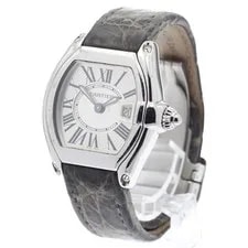 Cartier — Cartier Roadster SM W62016V3 31mm SS Silver Dial Date Quartz #C473 — Watch — resale