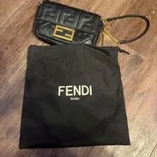 Fendi — Fendi Baguette Mini Embossed Chain — Handbag — resale