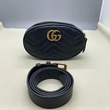 Gucci — Gucci Quilted GG Marmont Matelassé Belt 38/95 - Very Good #EI9294 — Handbag — resale