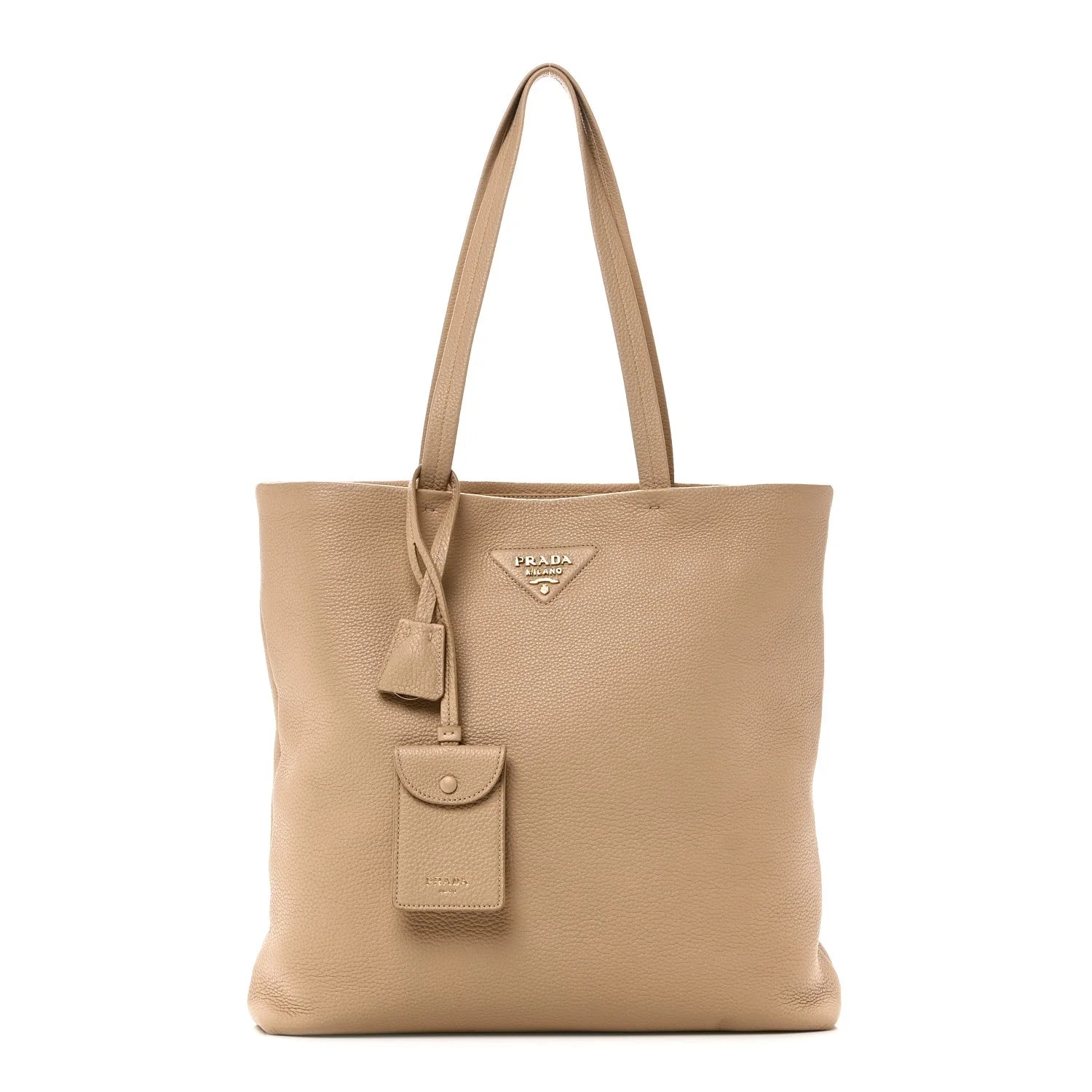 Prada — Vitello Daino Soft Large Sabbia — Handbag — resale