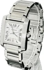 Cartier — Cartier Tank Francaise LM W51002Q3 2302 Stainless Steel 28mm White Dial #WJW141 — Watch — resale