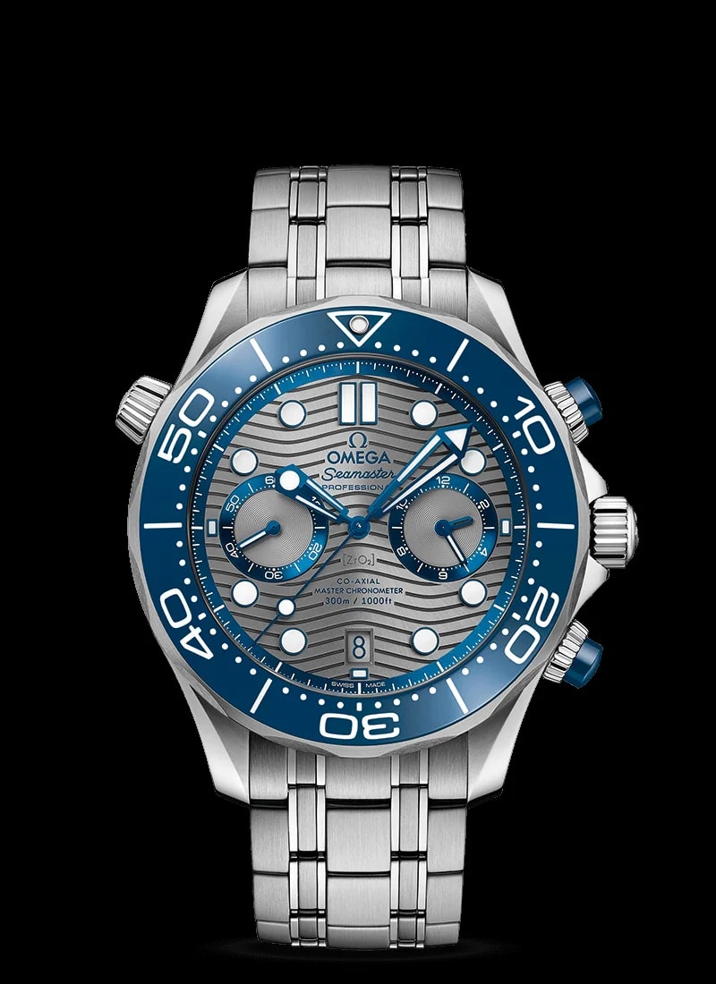 Worldofluxuryus — Omega Seamaster Diver Co-Axial Chronometer Chronograph Stainless Steel — Watch — resale