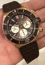 Breitling — Breitling Super Chronomat B01 44 RB0136 Brown Dial 18K Rose Gold Box Papers — Watch — resale