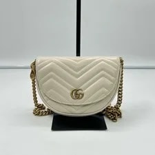 Gucci — Gucci GG Marmont Matelasse Half Moon Chain Auth — Handbag — resale
