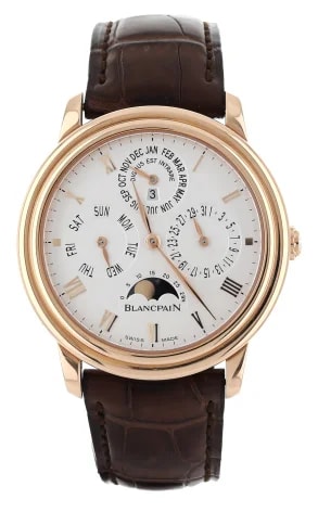 Worldofluxuryus — Blancpain Villeret Perpetual Calendar 18K Rose Gold — Watch — resale