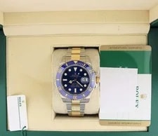 Rolex — 2016 Rolex Submariner Bluesy 116613 Blue Dial TT 18kt Oyster With Papers 40mm — Watch — resale