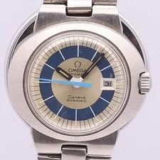 Omega — Dead Level Omega AT Automatic TOOL102 Geneva Dynamic Date Silver Blue Dial Ladie — Watch — resale