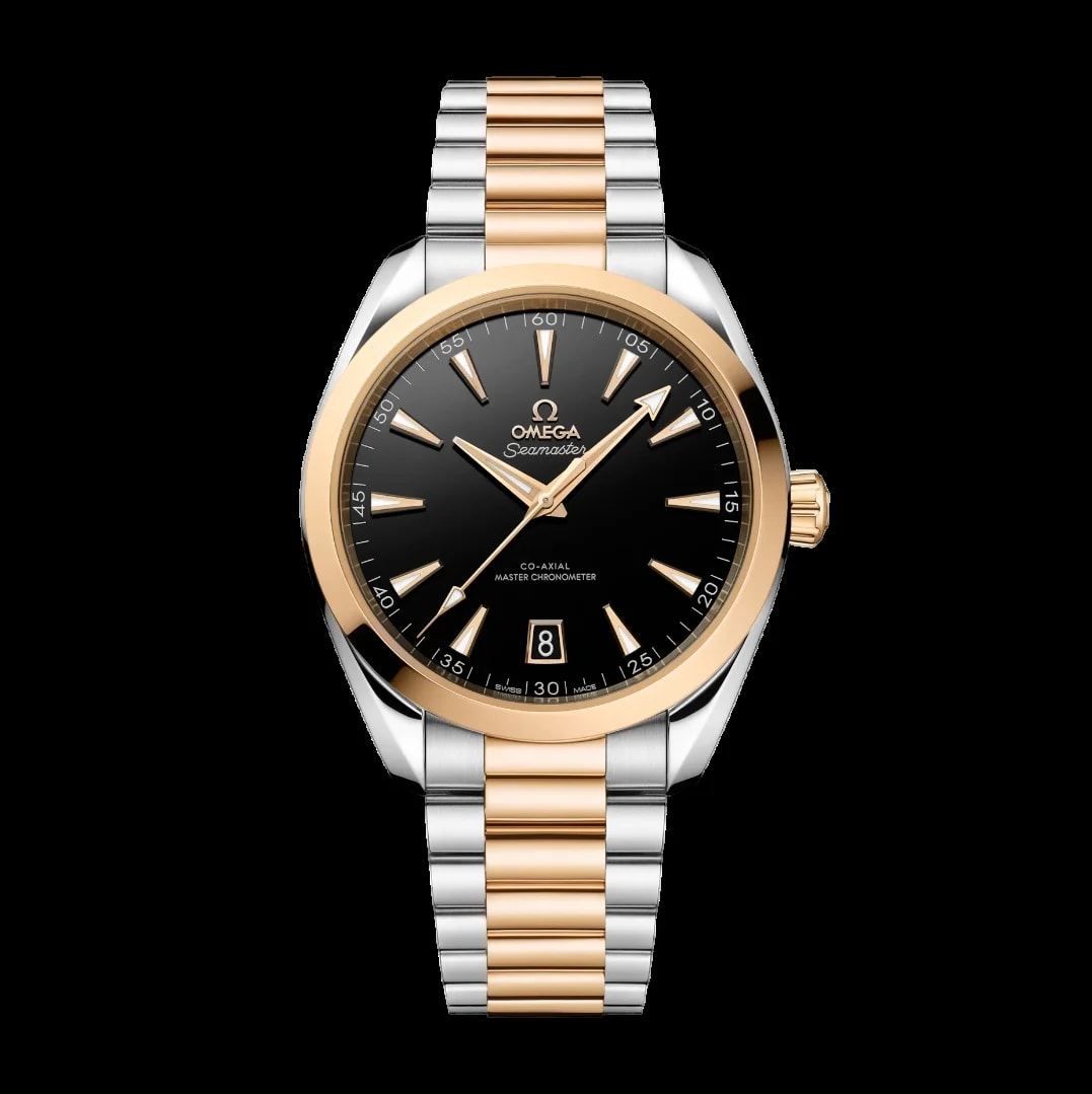 Worldofluxuryus — Omega Seamaster Aqua Terra Stainless Steel & Moonshine™ Gold — Watch — resale