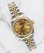Rolex — Rolex Datejust 26mm With Factory Champagne Diamond Dial – — Watch — resale