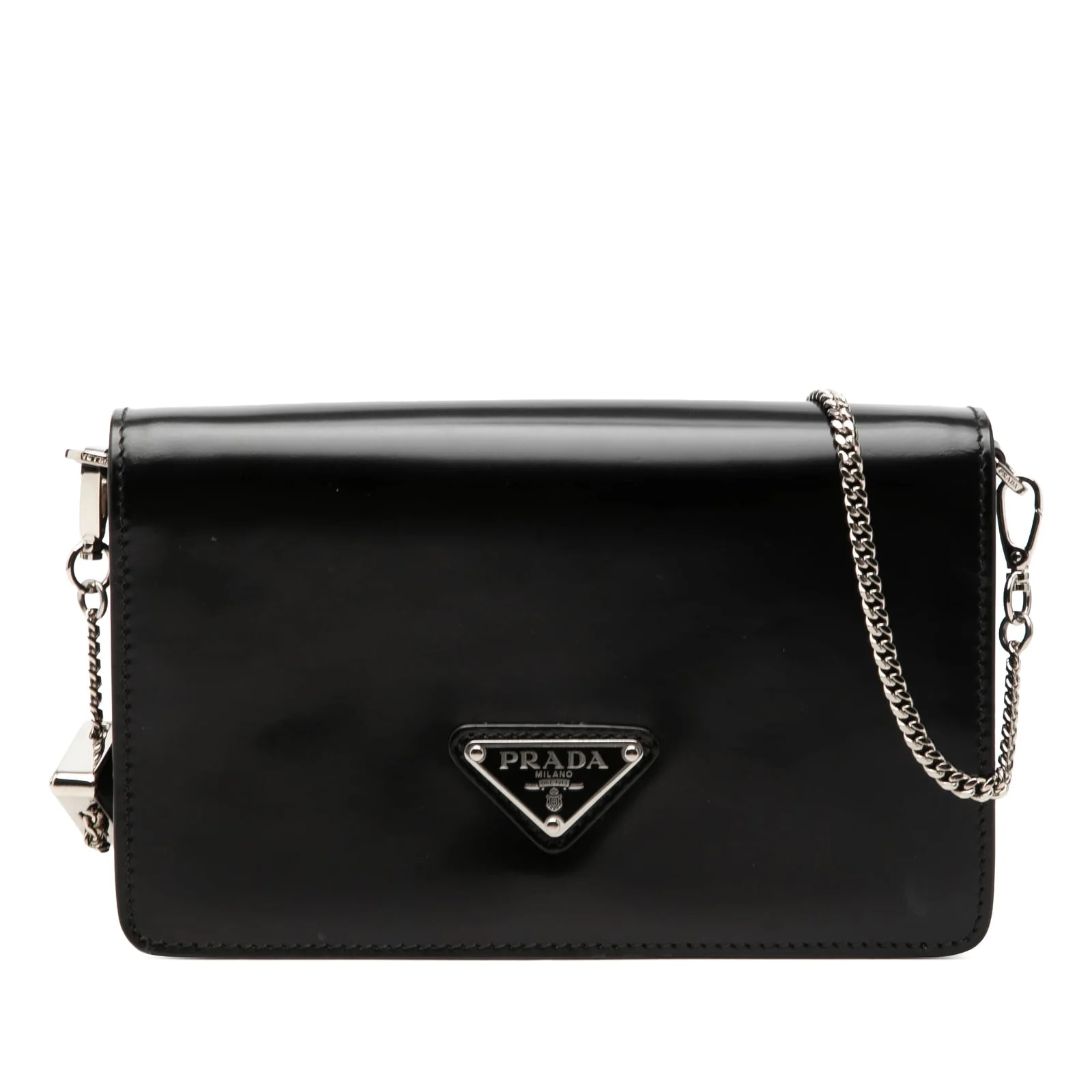 Prada — Spazzolato Flap Crossbody — Handbag — resale