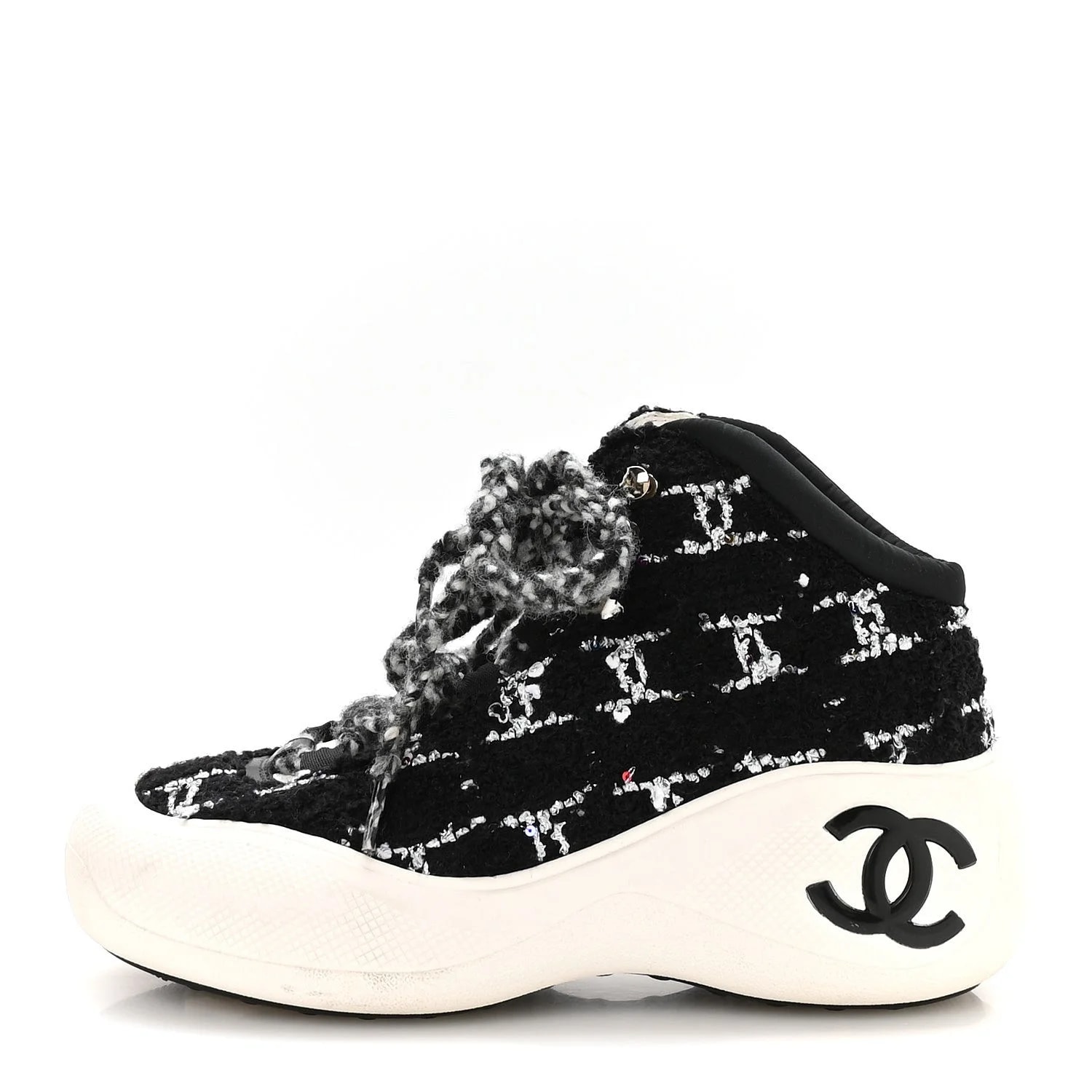Chanel — Sequins CC Lace Up Ankle 40 — Designer Shoe — resale