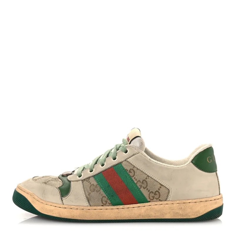 Gucci — GG Monogram Web Screener Sneakers 40 New Dusty Milk — Sneaker — resale
