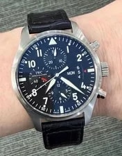 IWC — IWC Pilot Chronograph Automatic Black Dial Ref. IW377701 Complete Set — Watch — resale