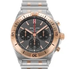 Breitling — Breitling Chronomat B01 UB0134 42mm Grey Index Steel Rose Gold Card — Watch — resale